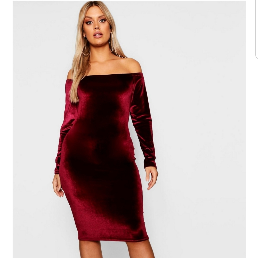 Red "Velvet" Dress